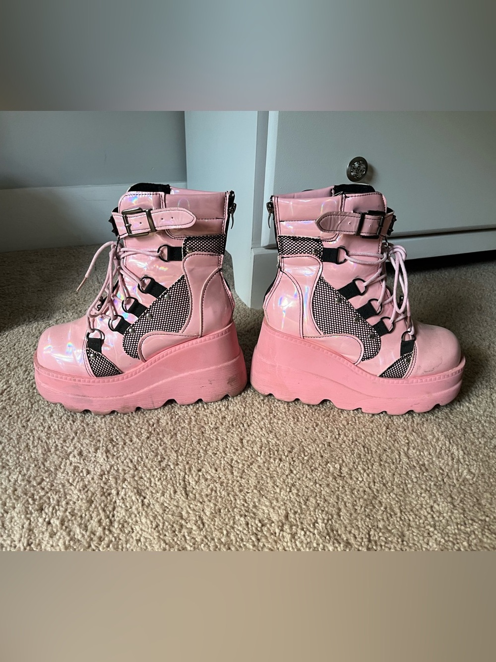 Pink Platform Boots - Picture 5 of 6